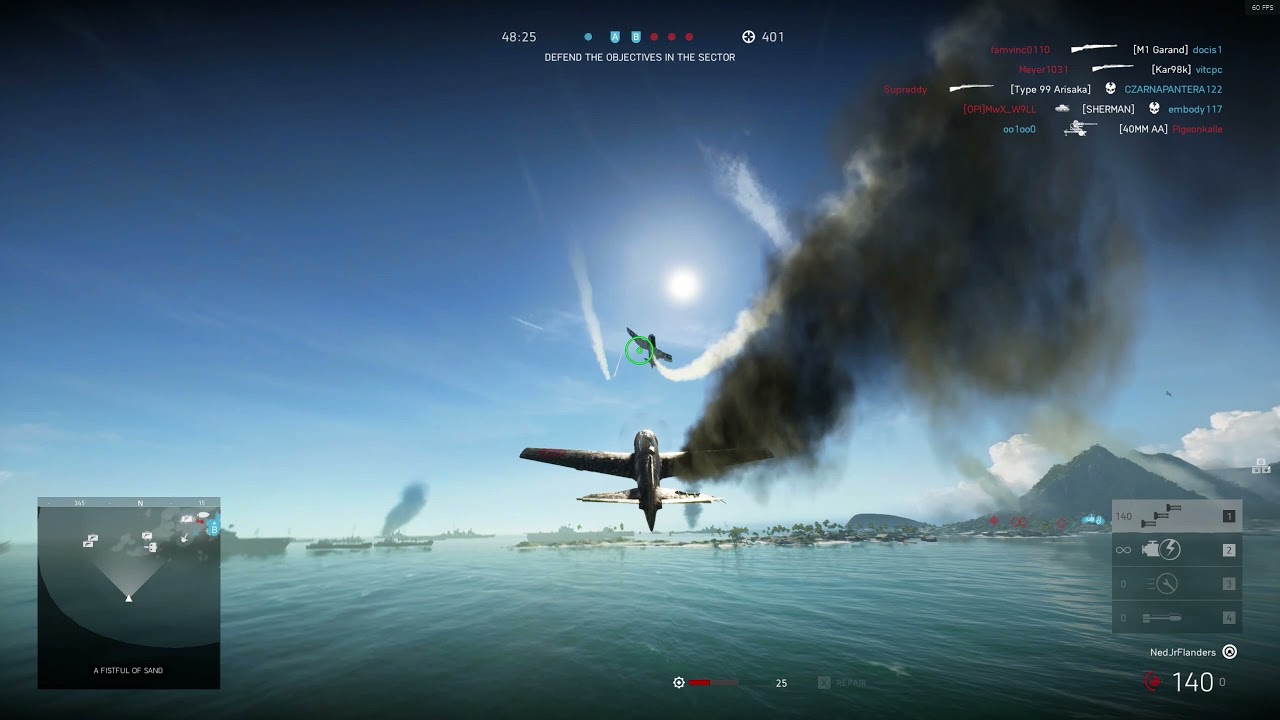 Battlefield V: Intensive 1v3 dogfight