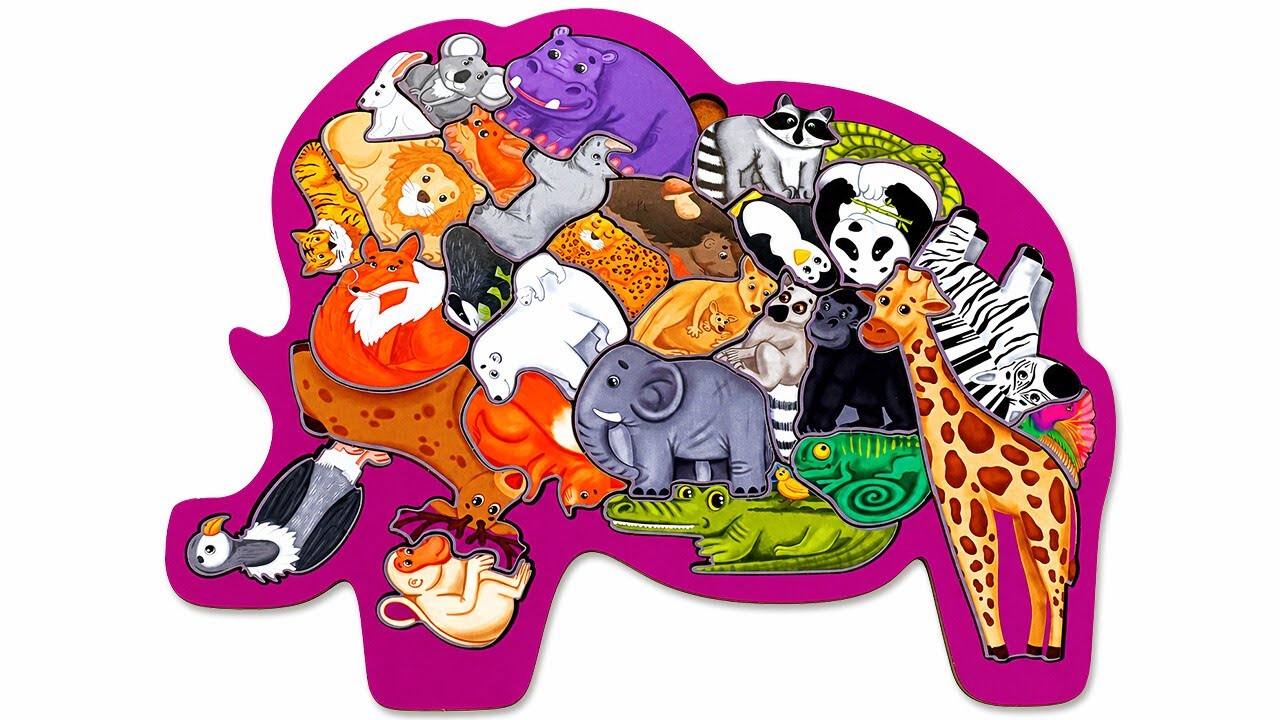 Wooden Animal Puzzles & Toy Houses: Matching Baby Animals 🧩🦁