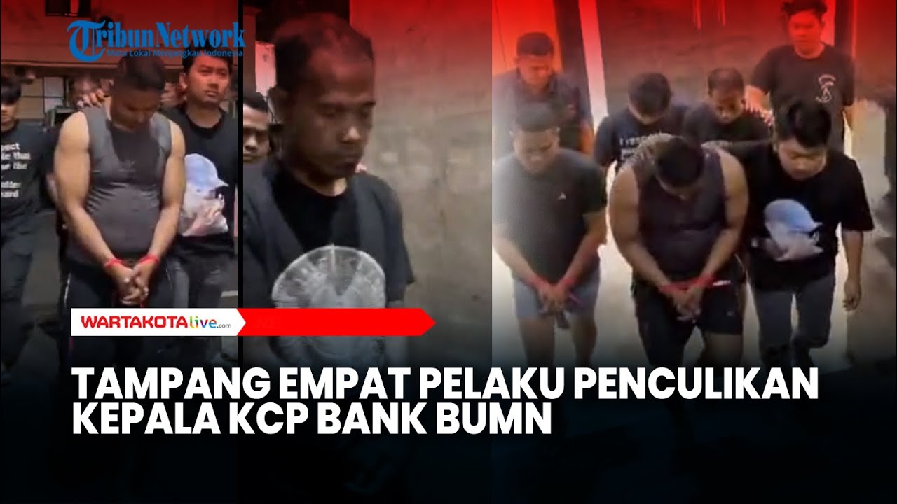 Tampang Empat Pelaku Penculikan Kepala KCP Bank BUMN Usai Diamankan Resmob Polda Metro Jaya