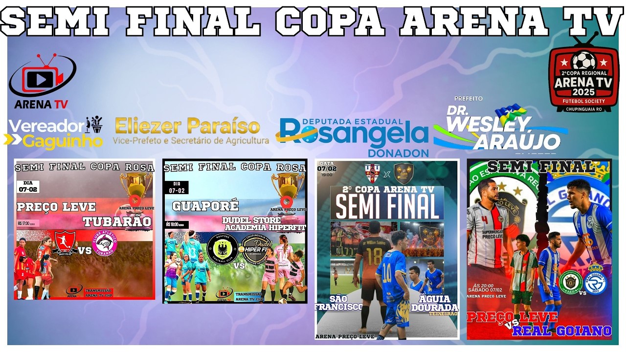🔴AO VIVO | COPA ARENA TV SEMI FINAL – | Chupinguaia/RO