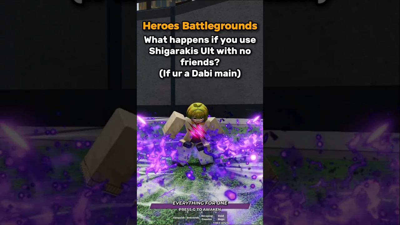 Using Shigaraki's Ult With No Friends #heroesbattlegrounds #shigaraki #roblox #tsb #anime