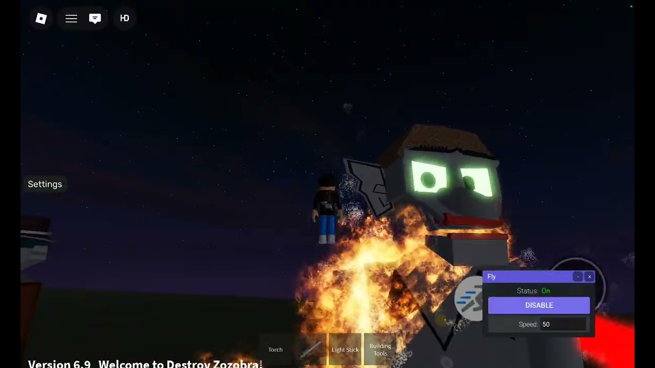 the burning of zozobra 2019 with my dad in roblox 🔥🔥🔥   game name: [destroy zozobra] ] 