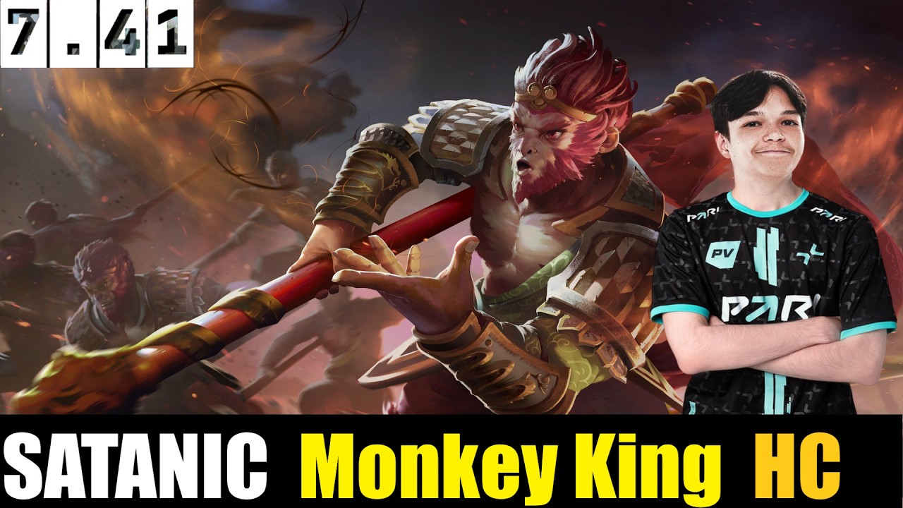 🤯САТАНСКИЙ [Король обезьян] HC 7.41 - МАТЧ В DOTA 2 С САМЫМ ВЫСОКИМ MMR #dota2gameplay #dota2 #do...