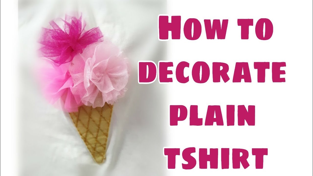 DIY | How To Decorate Plain Tshirt In Simple Way | Tshirt Decoration