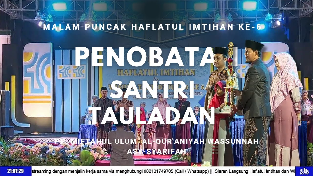 Penobatan 'Santri Tauladan' PPMU Asy - Syarifah Tambung Pademawu Pamekasan Tahun 2025