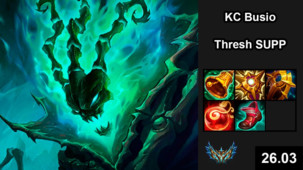KC Busio (Thresh) vs (Pyke) - EUW Challenger - Patch 26.03