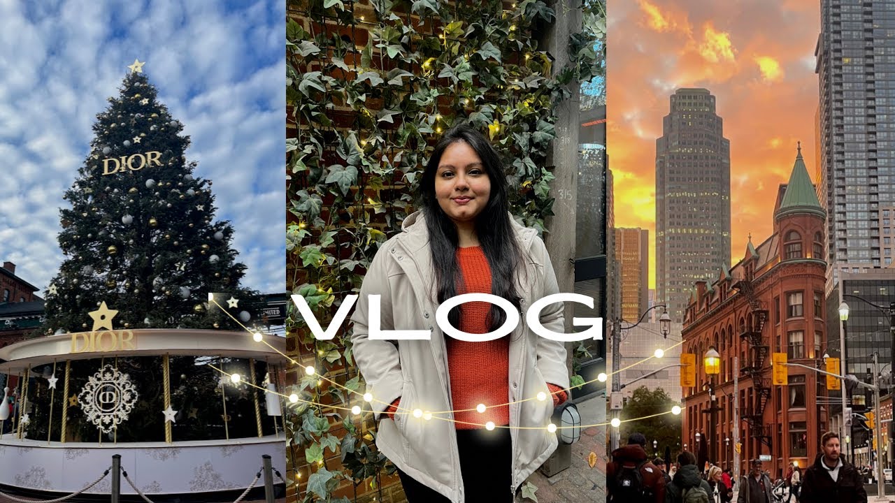 Vlog: Explored the Distillery district winter village❄️, St Lawrence market, Eaton Centre| Malayalam