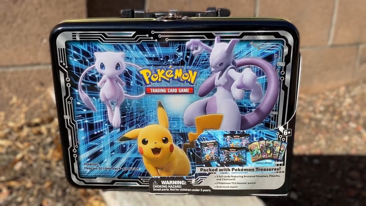 Opening *NEW* Exclusive Mewtwo Strikes Back Evolution Tin w/ RARE POKEMON CARDS INSIDE!