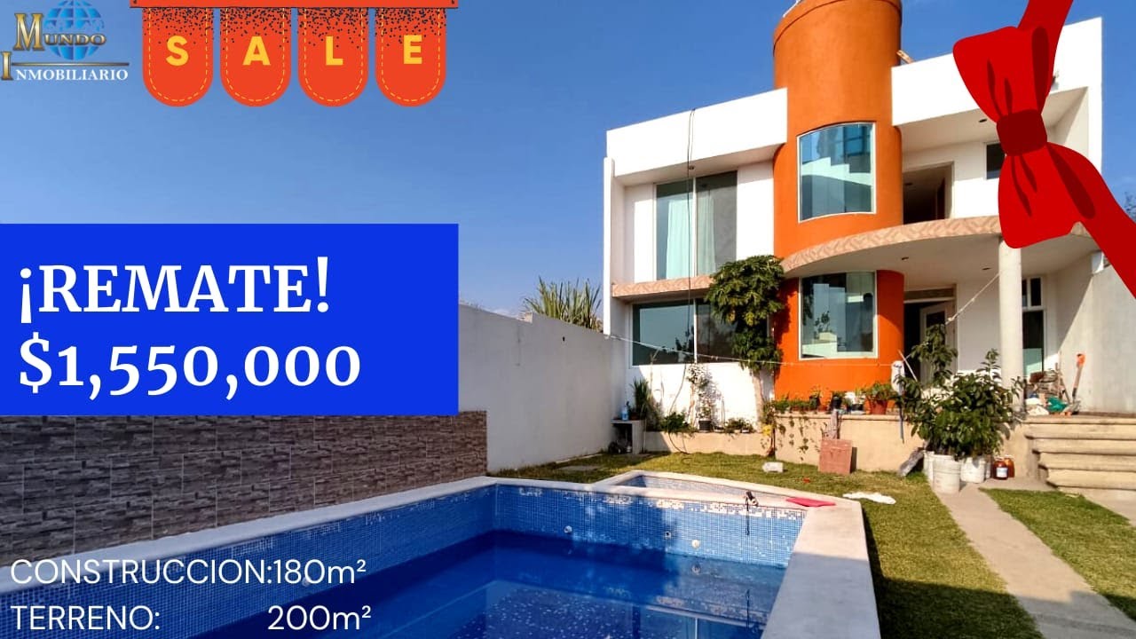 REMATE DE CASA CON ALBERCA EN MORELOS