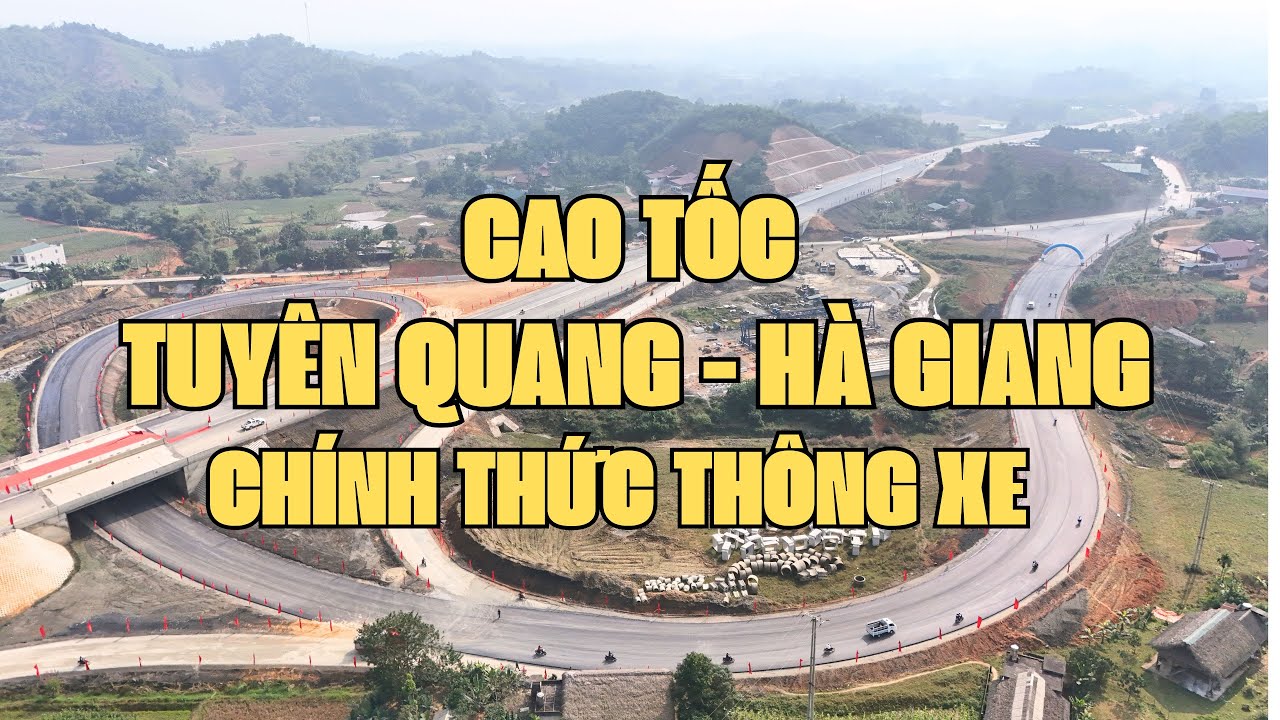 Toàn cảnh lễ thông xe kỹ thuật cao tốc Tuyên Quang - Hà Giang. Phuc Bang