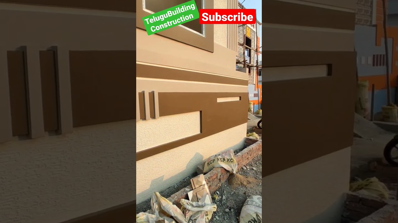 Excellent Brick wall elevation compound wall design #shorts #youtubeshorts