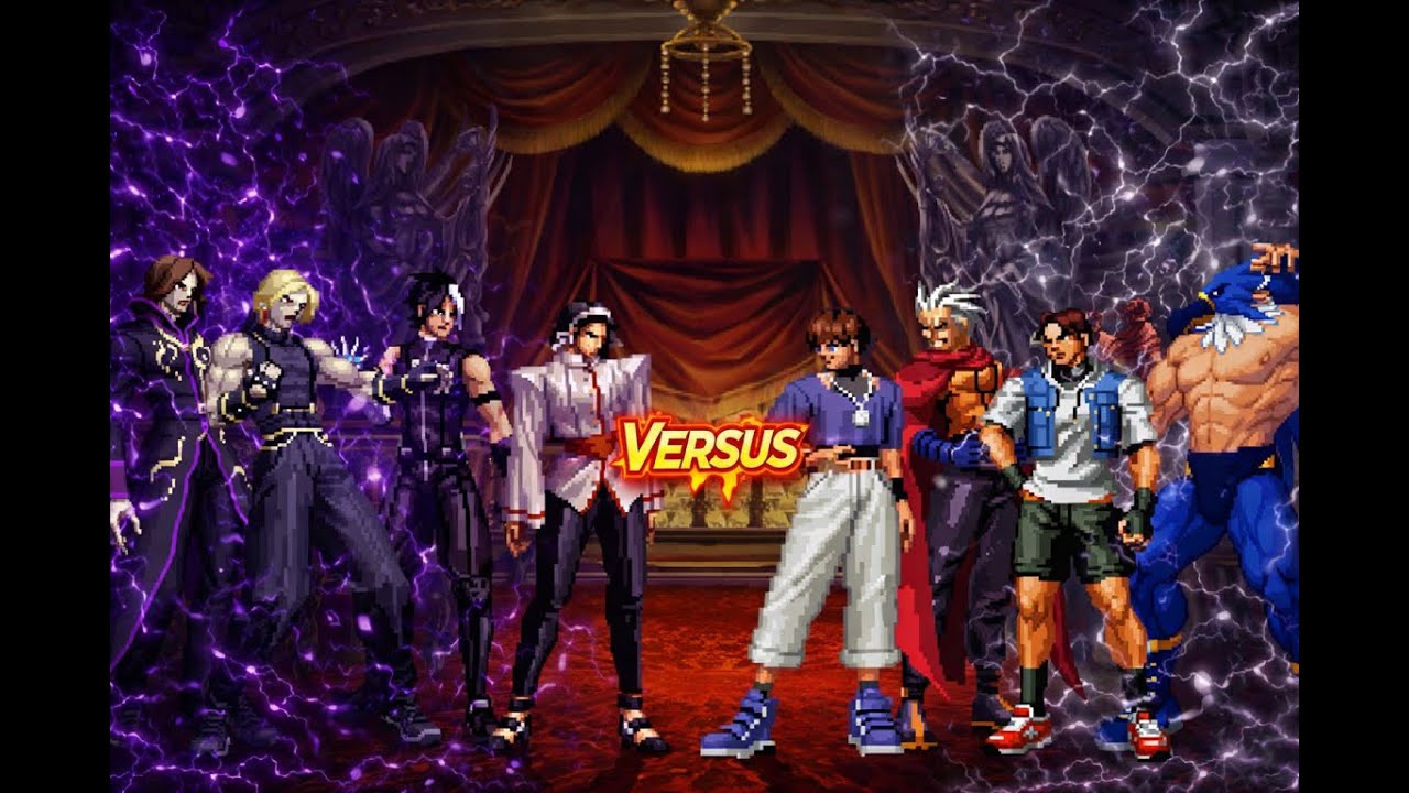 [KOF Mugen] Безымянный, Дуолон, Чизуру, Адель vs K9999, Кенсу, Грифон, Крис [4vs4]