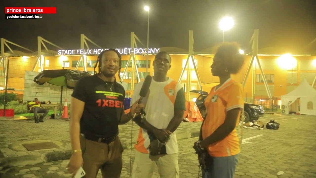 TEST DE FIDELITE au stade match cote d'ivoire vs tchad elle surprend son mec en pleine interview