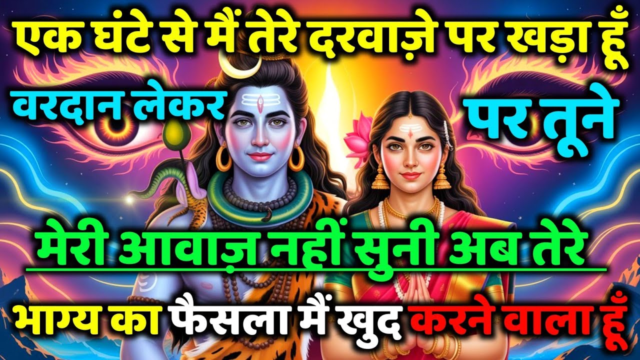 888🕉️ mahadev ji ka Sandesh✅ एक घंटे से मैं तेरे दरवाज़े पर खड़ा हूँ...❣️#shivshakti #mahadev 🚩