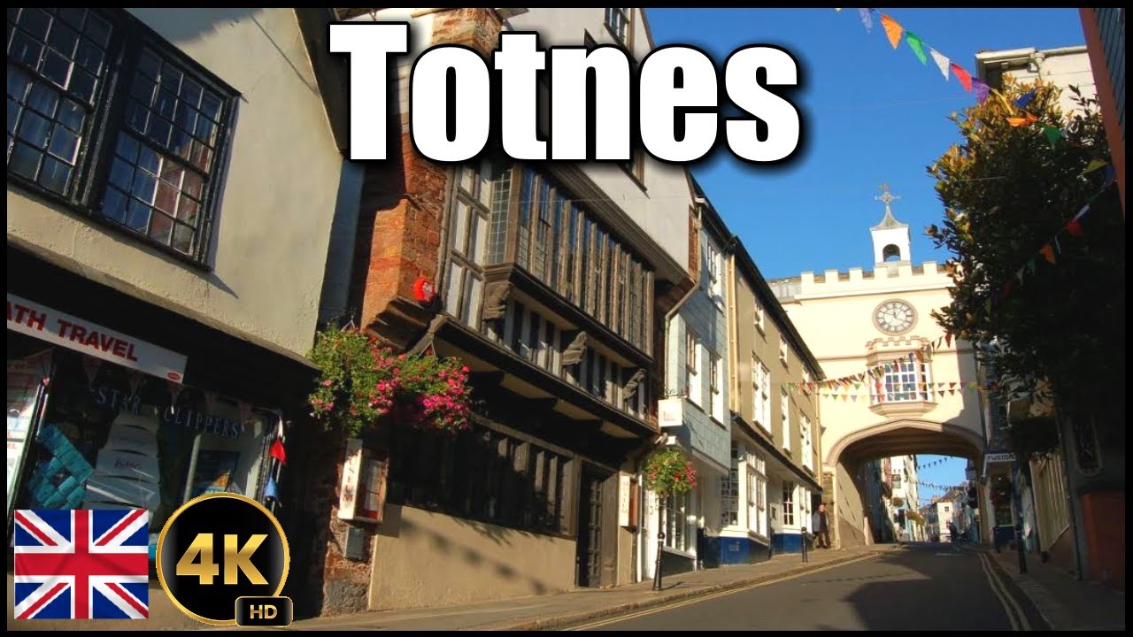 Totnes -  Walking Tour - Probably the most unique town in Devon - England - UK -  2024  - 4K