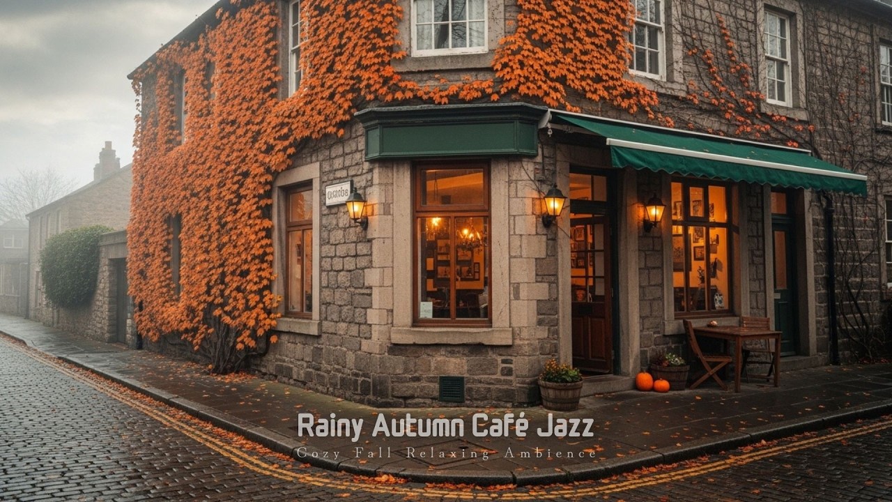 Victorian London Rain Café & Bookstore 📚 Cozy Dark Academia Ambience for Study