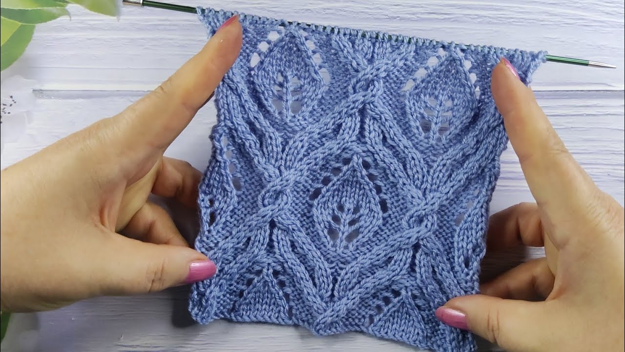 Leaf Cable Stitch| Zopf-Blattmuster stricken | Punto Foglie e Trecce| Point de Feuilles et Torsades