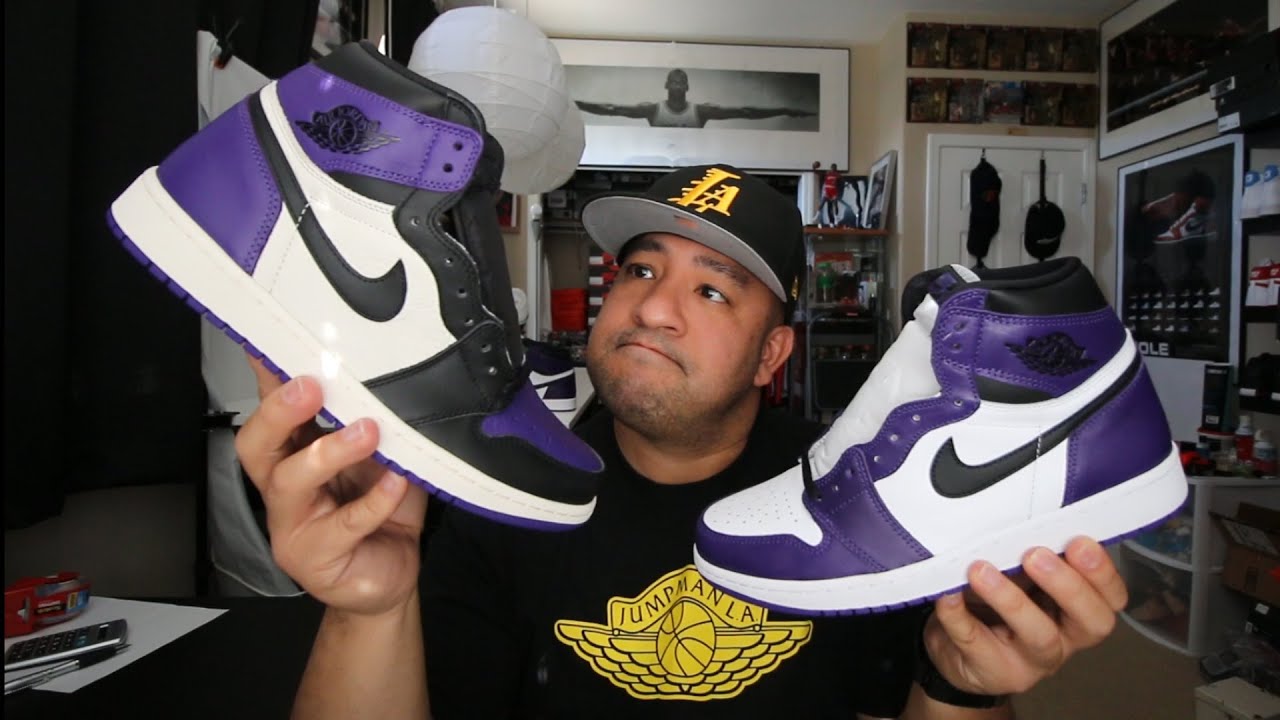 A Review and Comparison of The Air Jordan 1 Retro Court Purple (2018 vs 2020)