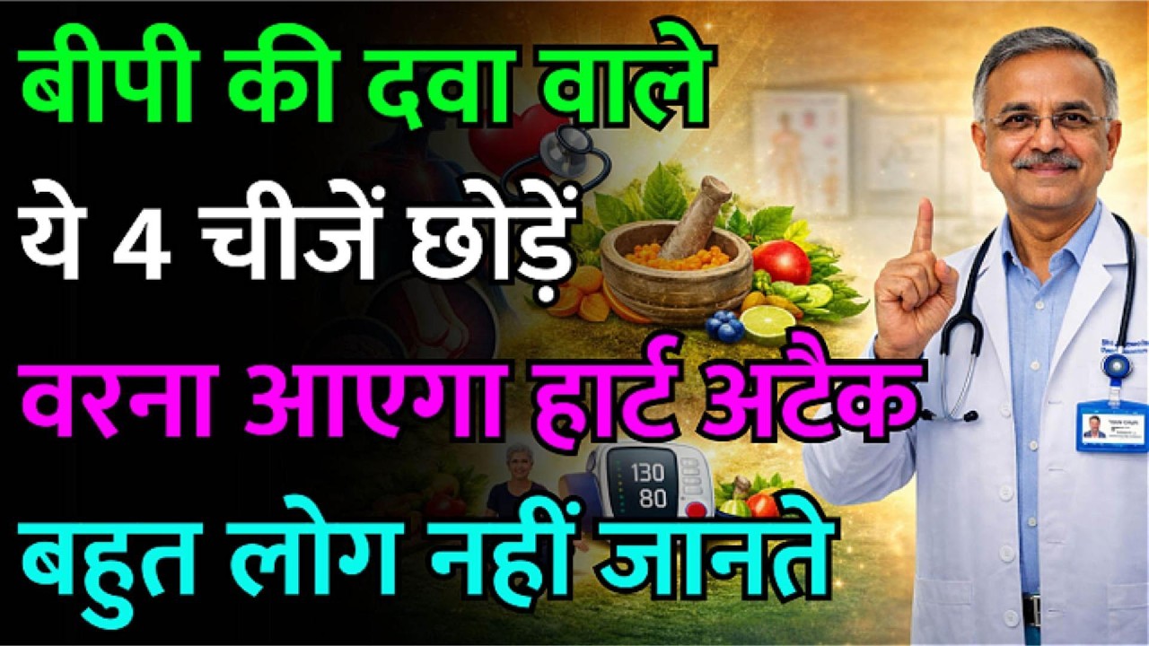 बीपी की दवा के साथ ये 4 चीजें जहर हैं! चेतावनी: दवा बेअसर, स्ट्रोक का खतरा! नंबर 1 तो रोज खाते हैं!