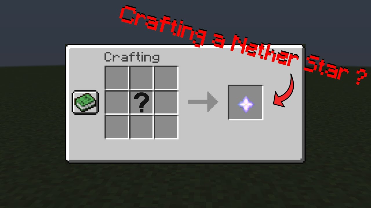 How to craft a NETHER STAR in Minecraft