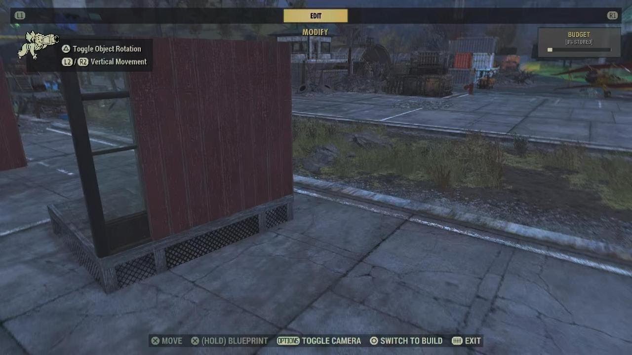 Fallout 76 Half wall tutorial