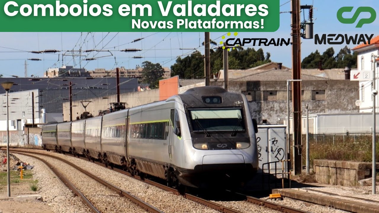 Comboios em Valadares - Estação pós obras