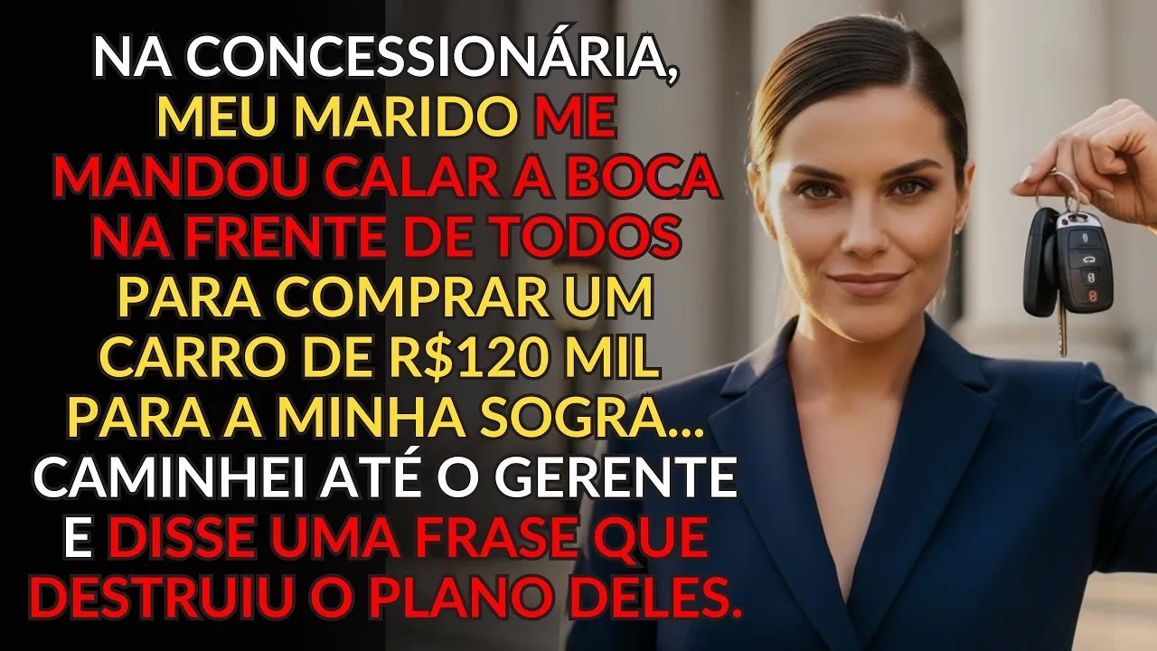 Ele Comprou um Carro Para a Mãe e Me Humilhou — Até Eu Sussurrar Algo ao Gerente