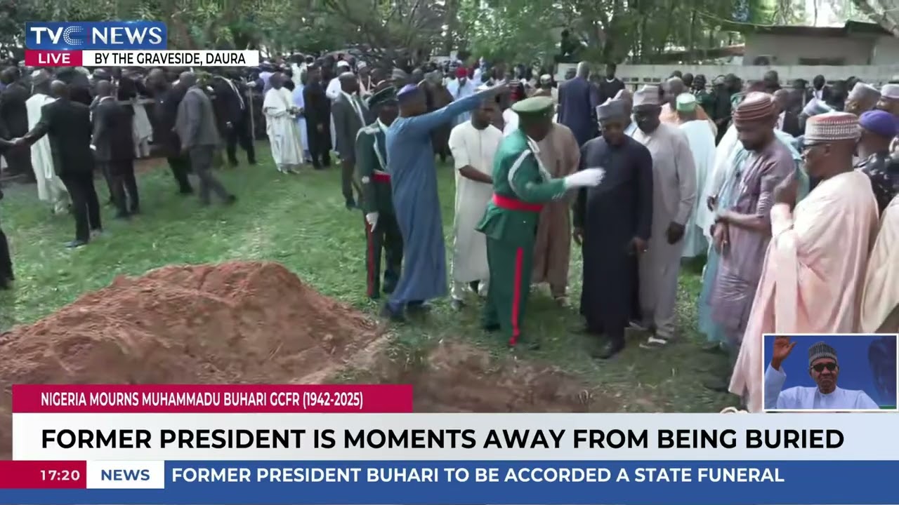 Buhari's Body Arrives Graveside For Burial