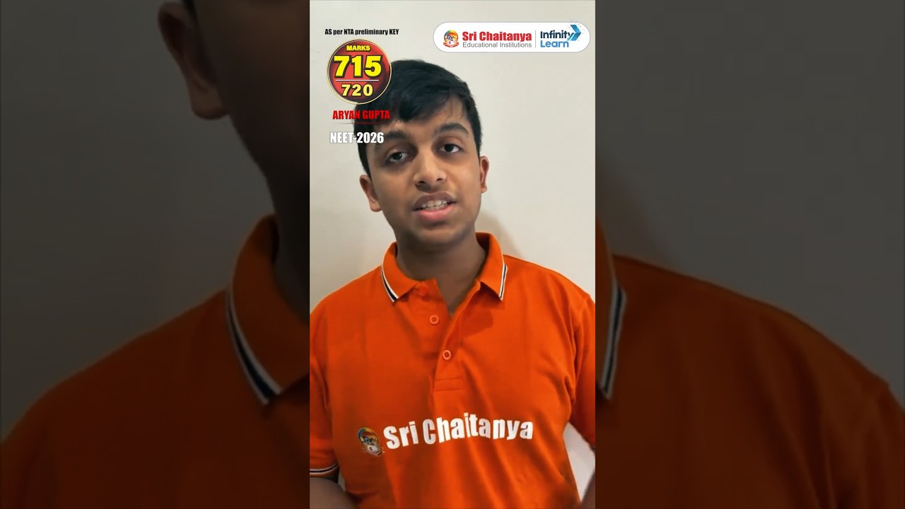 From Class 6 SCORE to AIR 1 in NEET 2026 | Aryan Guptha's Sri Chaitanya Journey