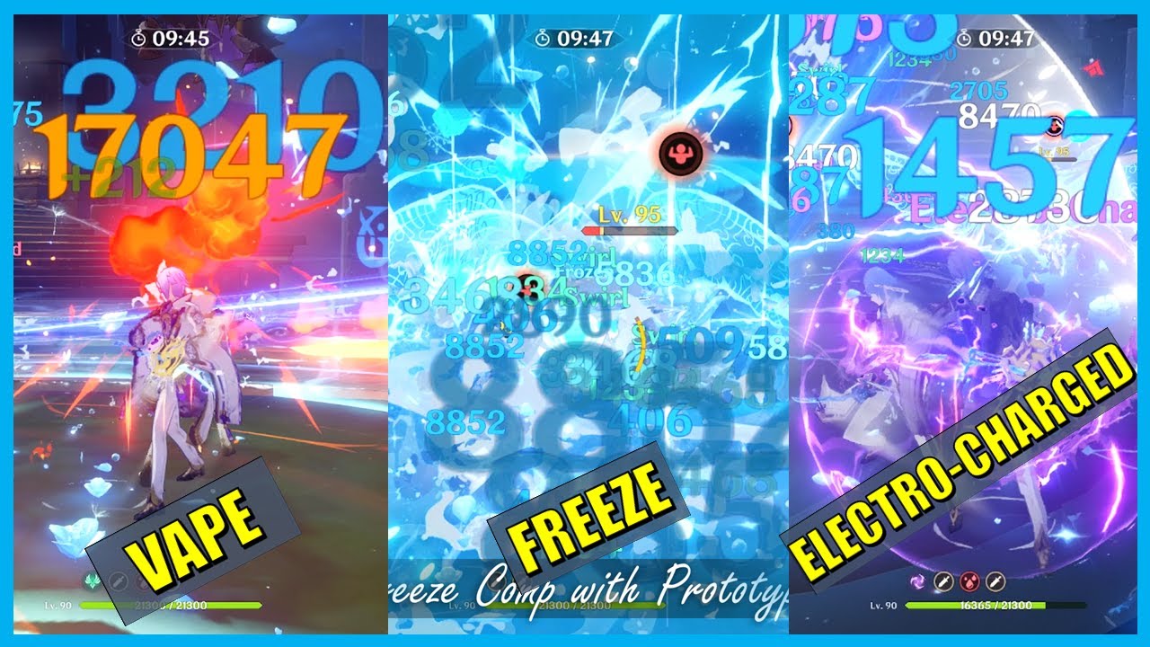 Different Ayato Main DPS Comps - Freeze, Vape, Electro-charged | Genshin Impact