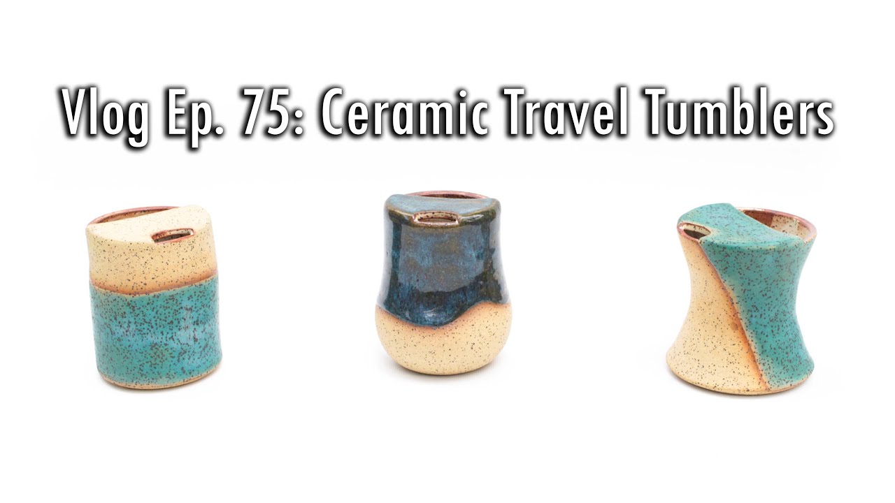 Travel Tumblers To-go Cups Process | Ceramic Clay Pottery Wheel Throwing | Vlog Ep 75