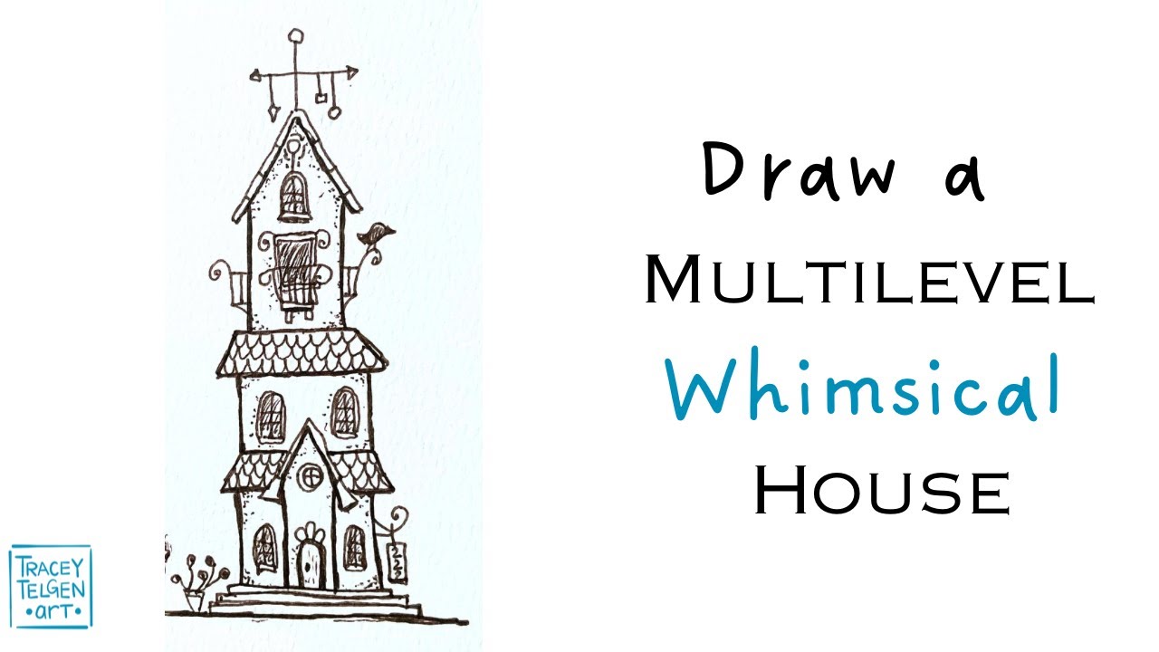 Multilevel House Drawing