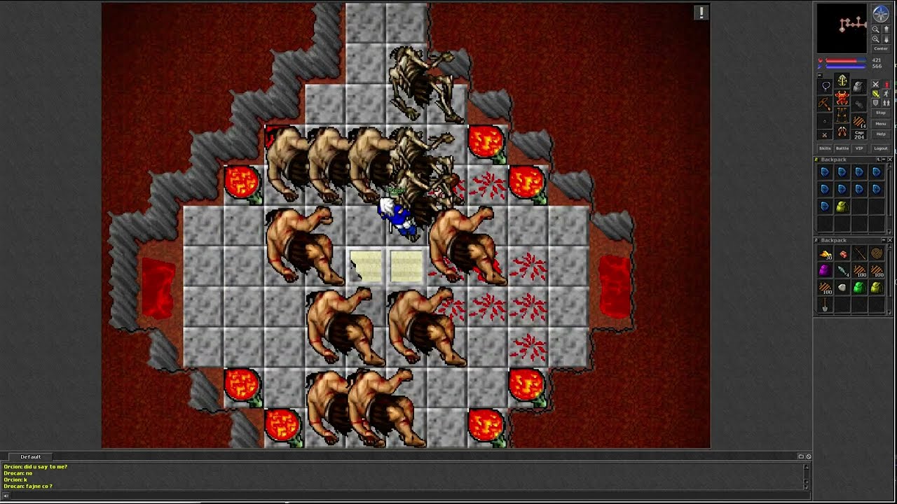 Tibia 7.26 (46 Royal Paladin shows a short hunt in Cyclopolis)