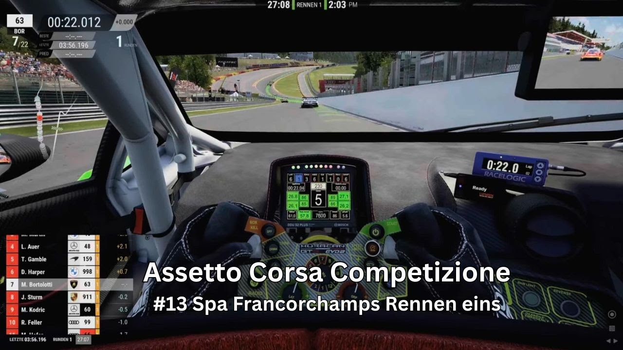Assetto Corsa Competizione #13 Spa Francorchamps Rennen eins