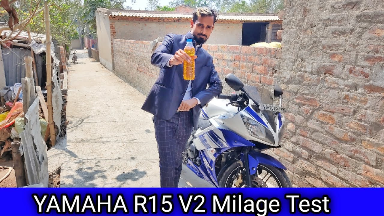 Yamaha R15 v2 milage test on heavy traffic on city