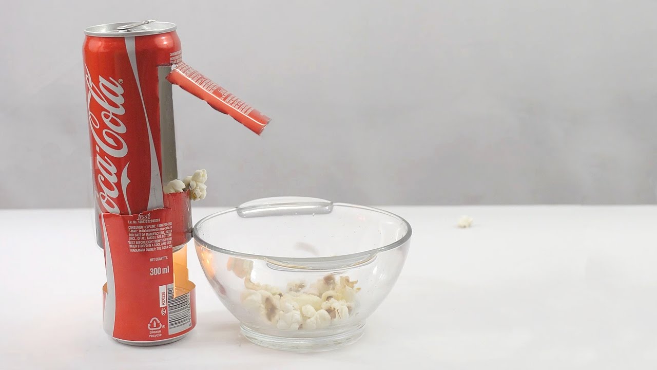 How to Make Popcorn Machine With Coke Can