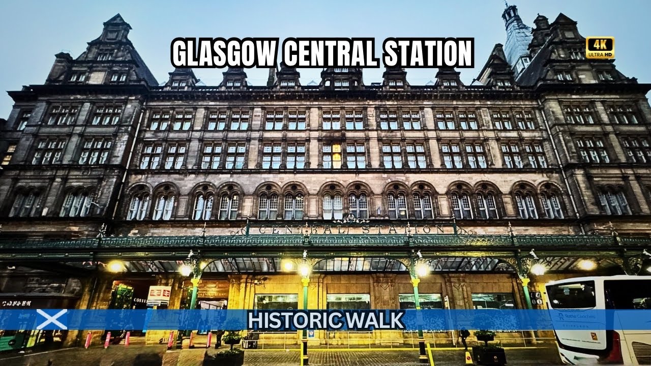 Glasgow Central Station [4K] Walking Tour of Scotland&rsquo;s Busiest Rail Hub