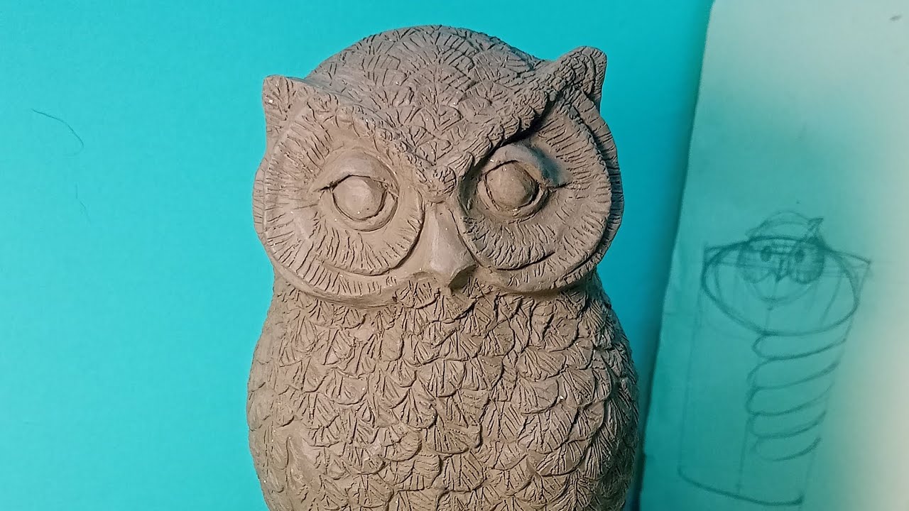 I made an owl with clay. মাটি দিয়ে পেঁচা আকৃতির ব্যাংক।#clay#handmade #bank.#video 