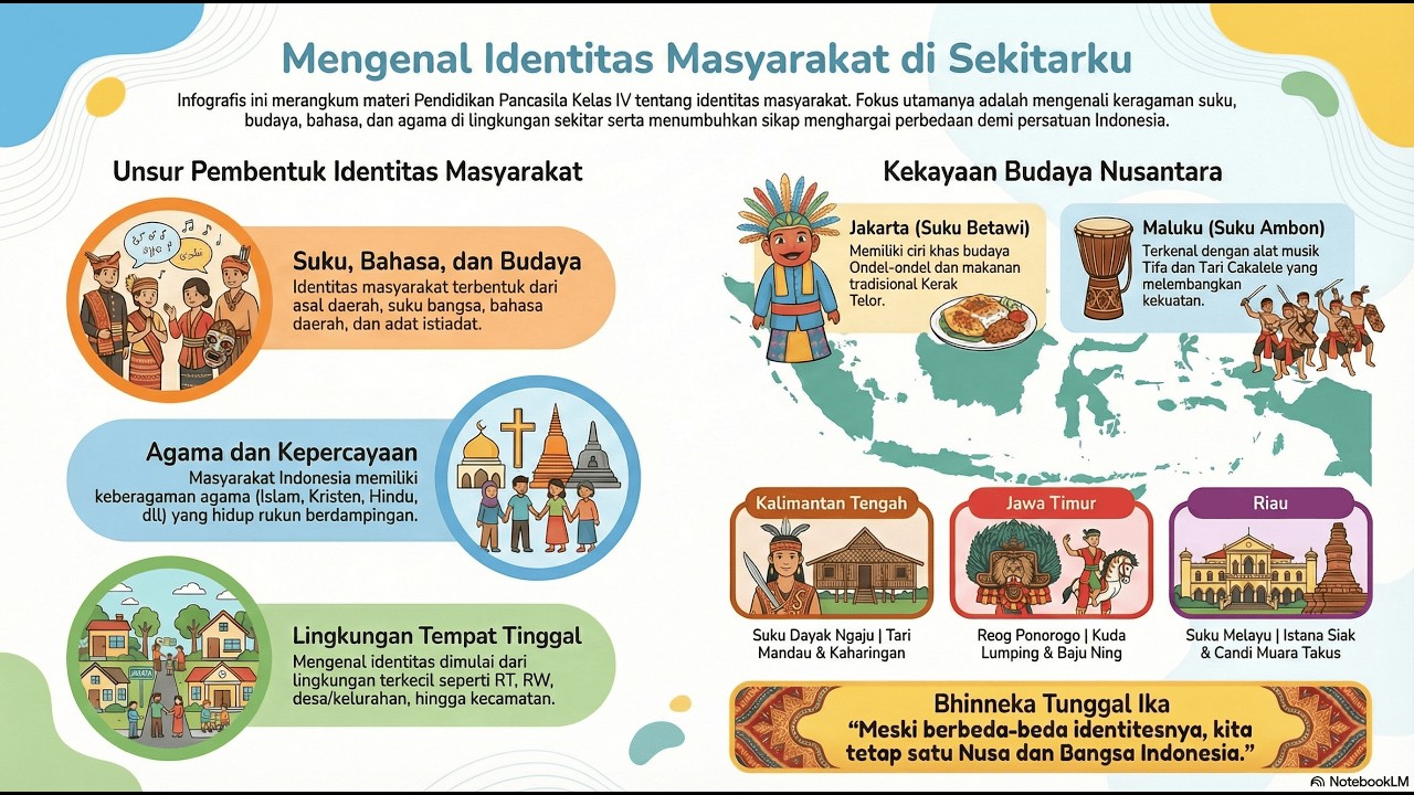 Mengenal Lingkungan Sekitar : Identitas Masyarakat di Lingkungan Tempat Tinggalku | Materi PPKn