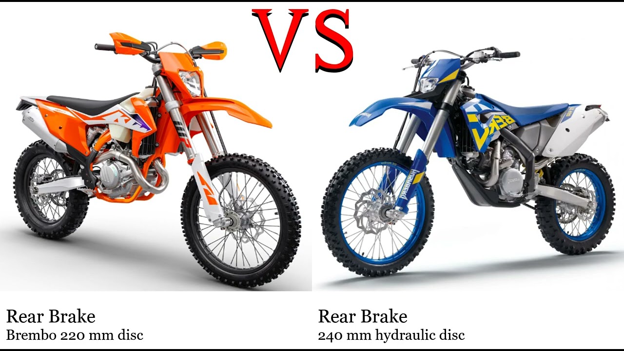 KTM EXC 500 vs Husaberg FE 550 Test specification comparison