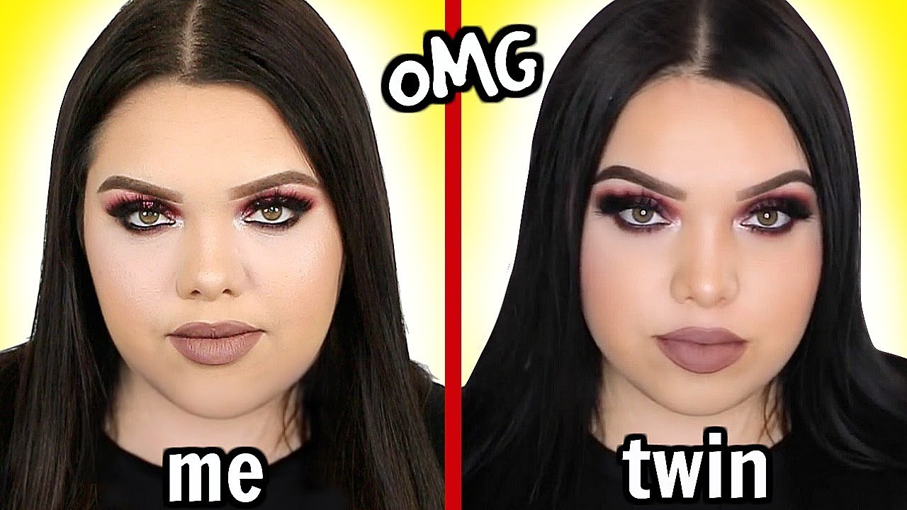 I TRIED FOLLOWING MY TWIN SISTER'S MAKEUP TUTORIAL