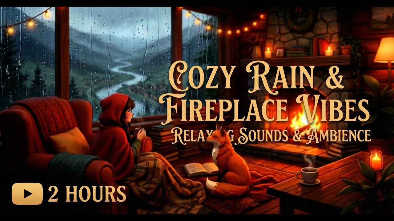 Cozy Cabin Room for sleeping | Rain Sounds for Studying, Reading & Relaxing
