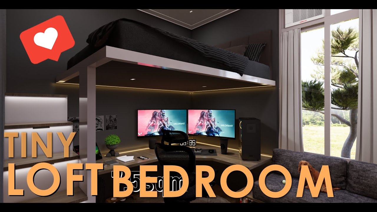 TINY LOFT BEDROOM !