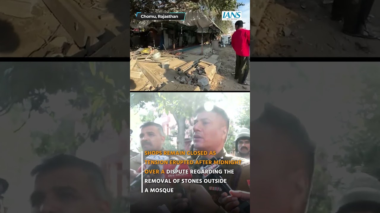 Tension erupted after midnight over a dispute regarding the removal of stones outside a mosque
