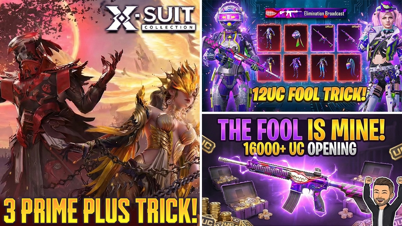 😍16000+ UC M416 FOOL CRATE OPENING.. || 3 PRIME PLUS BLOOD/DARK RAVEN X-SUIT TRICK.