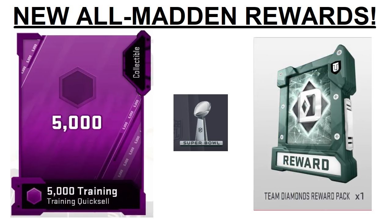 SNATCHING THE ALL-MADDEN SUPER BOWL REWARDS! FREE TEAM DIAMOND AND 5000 TRAINING POINTS! - MADDEN 19