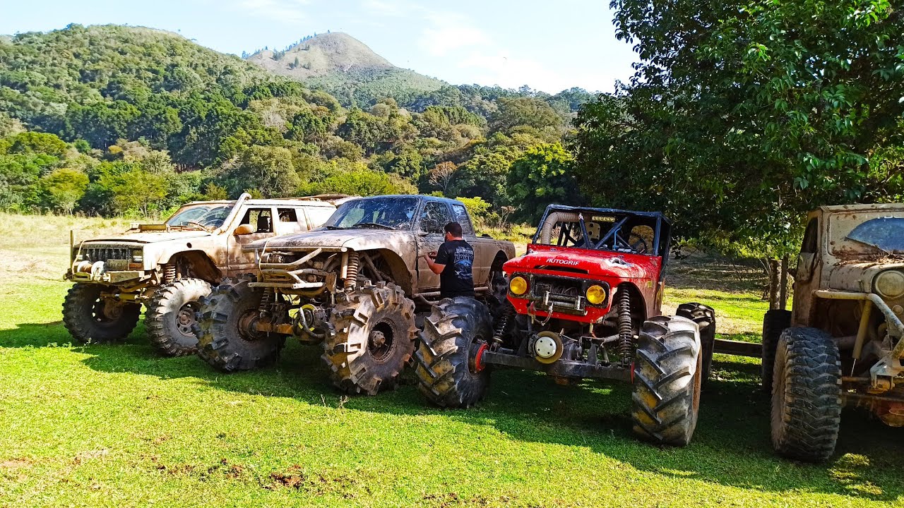 Trilha 4x4 ao Extremo - F75 / Toyota bandeirantes / Jeep Cherokee / Troller / Ranger & Gaiola V8