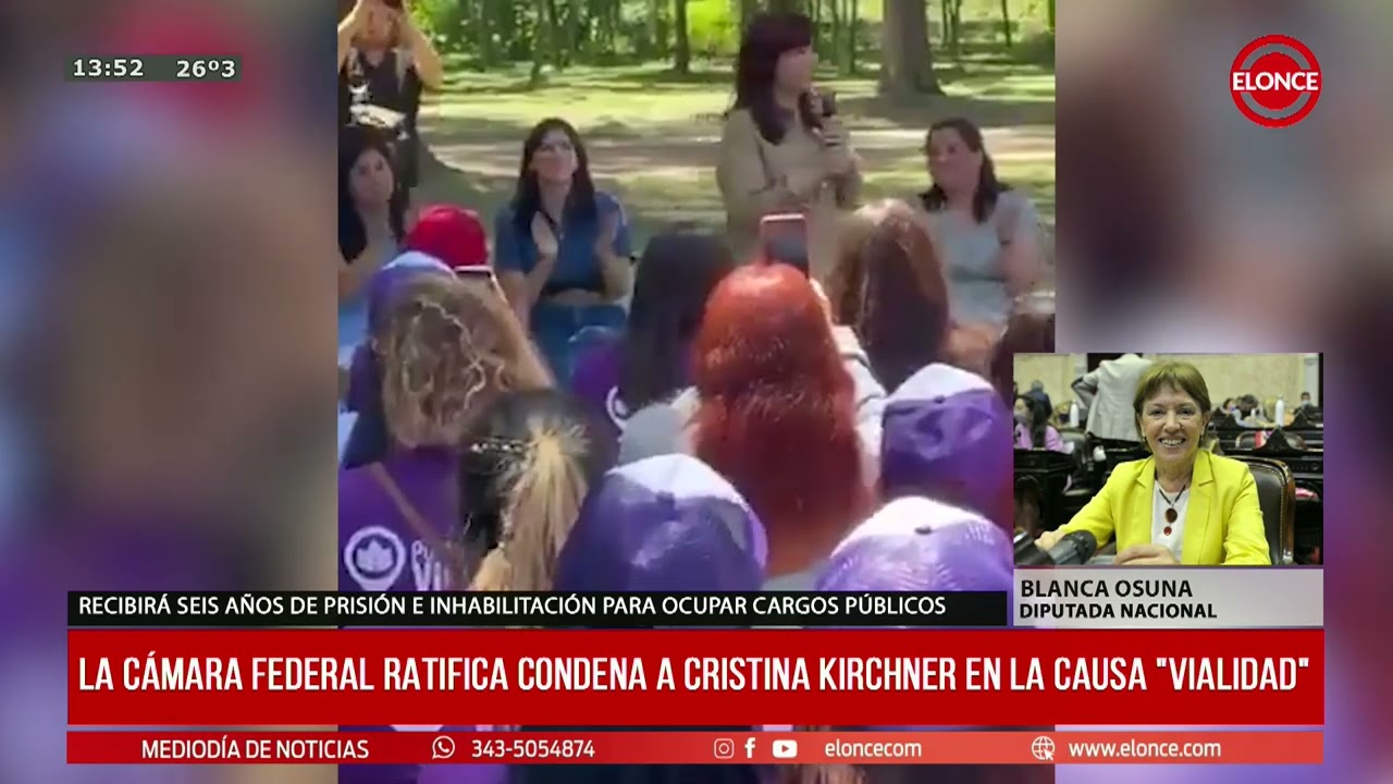 La cámara federal ratifica la condena a Cristina Kirchner en la causa 