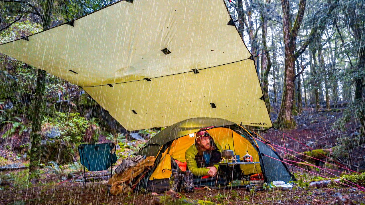 Camping in the Heavy Rain - Alone in Hilleberg Allak 2 Tent