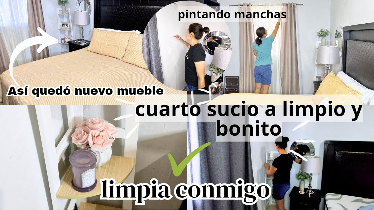 🛑INCREIBLE RESULTADO😍RECAMARA MAS BONITA➡️ LIMPIEZA RAPIDA+LIMPIA CONMIGO|SIN GASTAR❌MUEBLE NUEVO✅